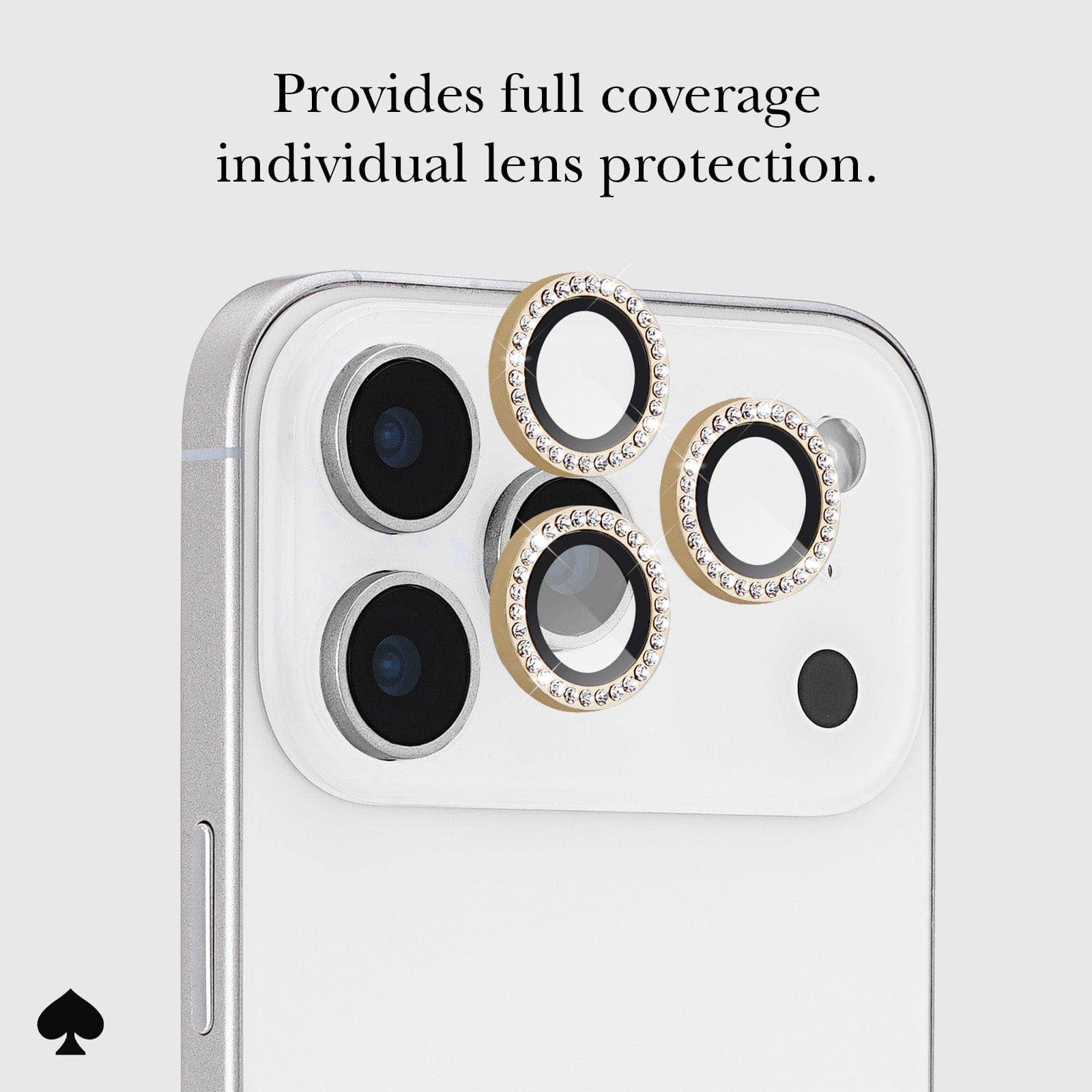 Kate spade new york Aluminum Ring Lens Protector Set in Stone Gold - iPhone 17 Pro / 17 Pro Max: Set In Stone