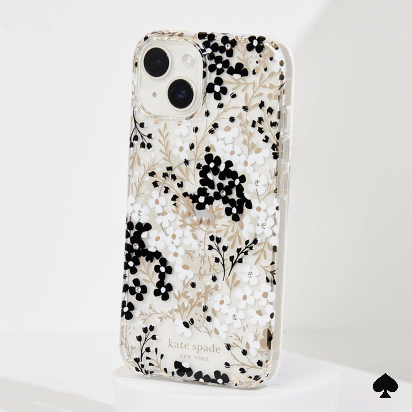 Kate spade new york iPhone 15/14/13 Black and White MagSafe: Multi Floral Black and White