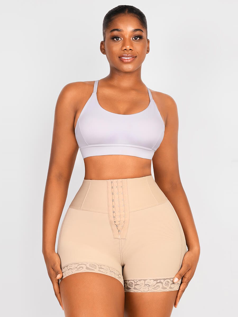 Butt Lifter Tummy Control Middle Waisted Mid Thigh Shaper Shorts-Modern Active