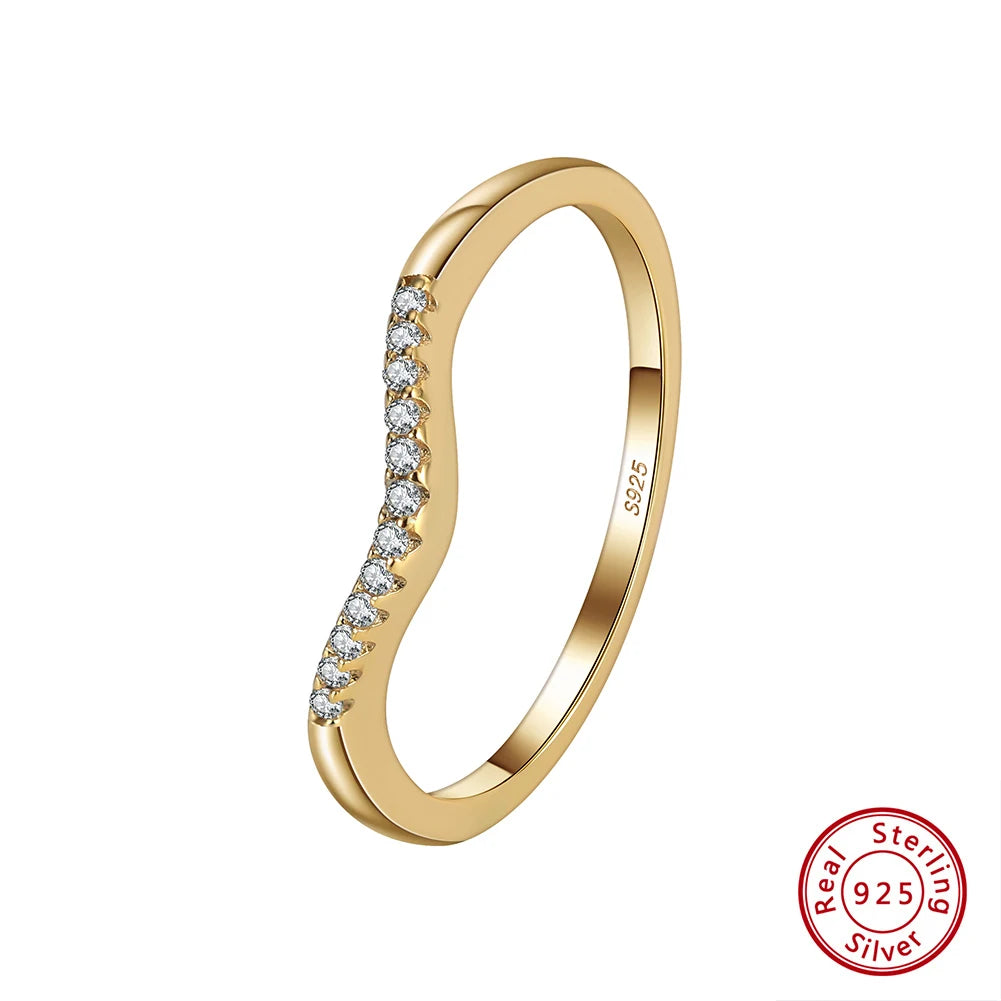 LuxeAura Wavy Stackable Ring-Modern Active