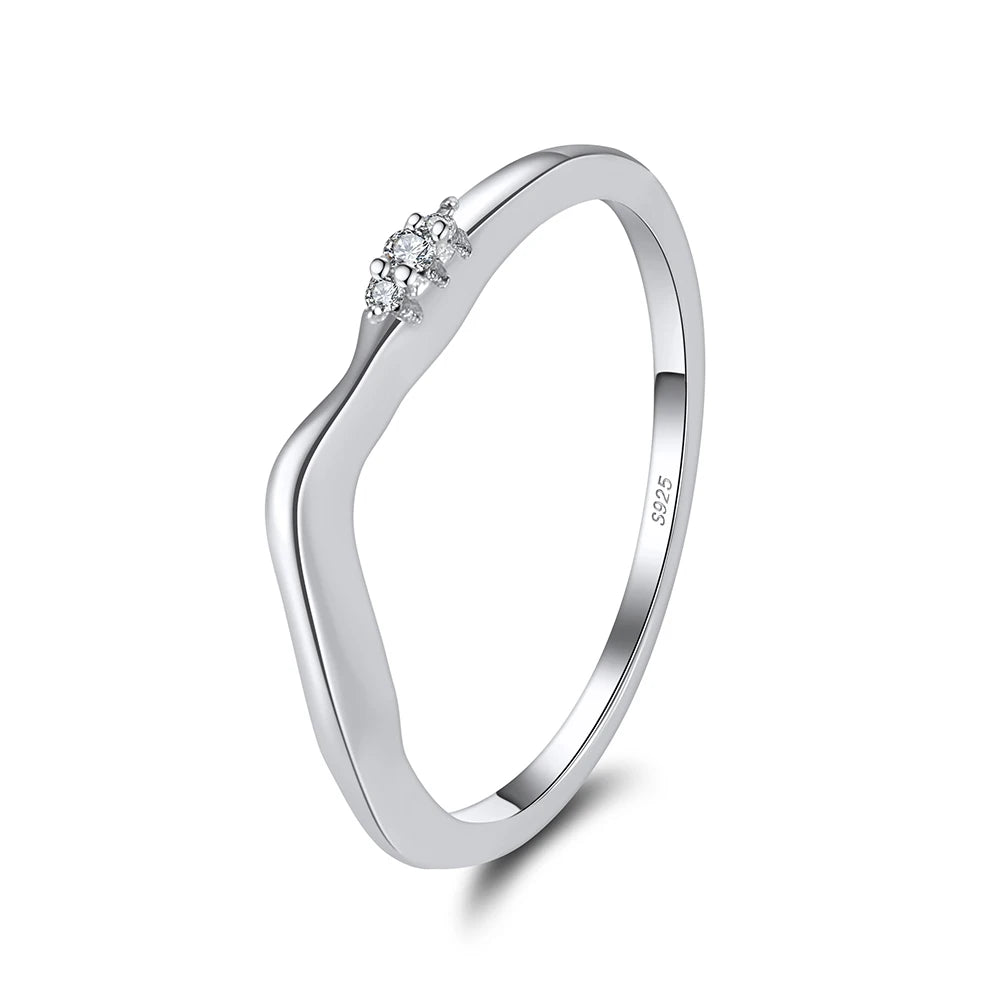 LuxeAura Wavy Stackable Ring-Modern Active